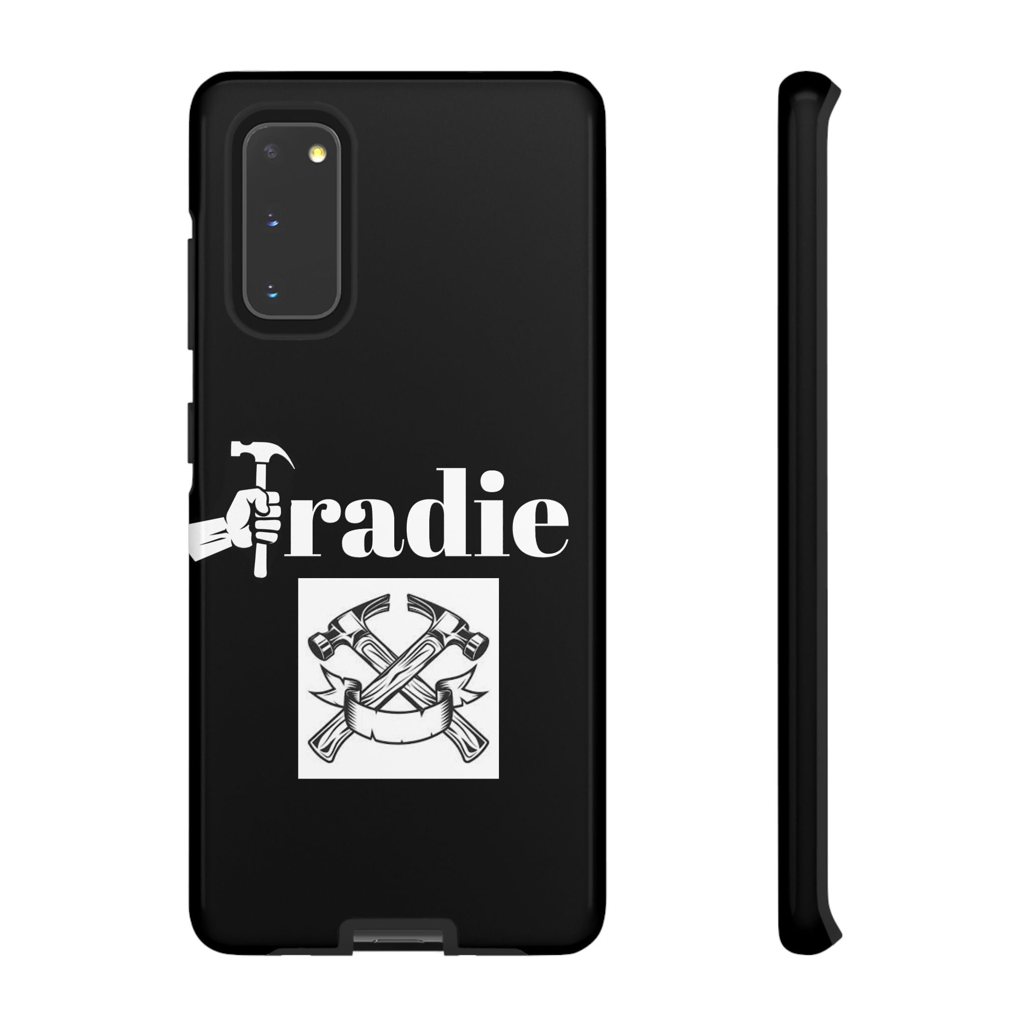 Tradie Tools Phone Case — 'Tradie' Design with Hammer & Crossed Tools